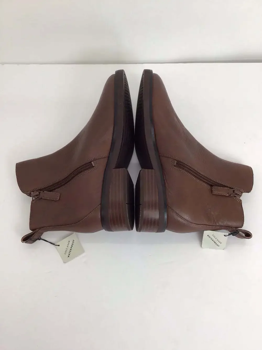 Cole Haan NWT Womens Chelsea River Boot Sequoia Leather Waterproof Brown Sz 5.5